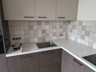 Betegelde keukenwand
